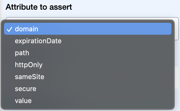 cookie attribute to assert